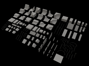 Lowpoly Modular Skatepark 3D Модель