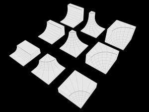 Lowpoly Modular Skatepark 3D Модель