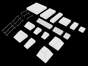 Lowpoly Modular Skatepark 3D Модель