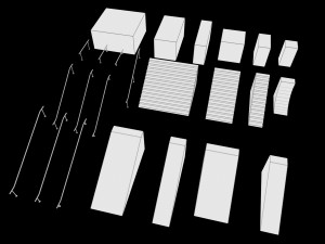 Lowpoly Modular Skatepark 3D Модель