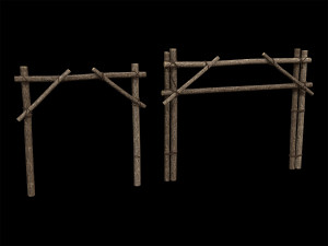 Lowpoly Ancient Camp Construction Kit Model 3D