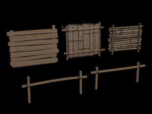 Lowpoly Ancient Camp Construction Kit Model 3D