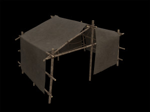 Lowpoly Ancient Camp Construction Kit Model 3D