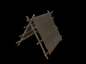 Lowpoly Ancient Camp Construction Kit Model 3D