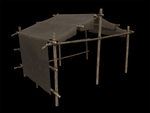 Lowpoly Ancient Camp Construction Kit Model 3D