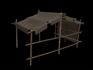 Lowpoly Ancient Camp Construction Kit Model 3D