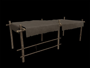 Lowpoly Ancient Camp Construction Kit Model 3D