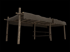 Lowpoly Ancient Camp Construction Kit Model 3D