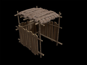 Lowpoly Ancient Camp Construction Kit Model 3D