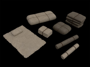 Lowpoly Ancient Camp Construction Kit Model 3D