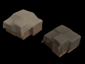 Lowpoly Ancient Camp Construction Kit Model 3D