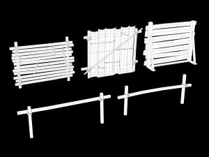 Lowpoly Ancient Camp Construction Kit Model 3D