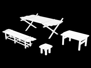Lowpoly Ancient Camp Construction Kit Model 3D