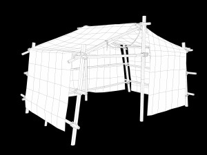 Lowpoly Ancient Camp Construction Kit Model 3D