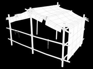 Lowpoly Ancient Camp Construction Kit Model 3D