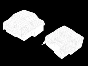 Zestaw do budowy starożytnego obozu Lowpoly Model 3D