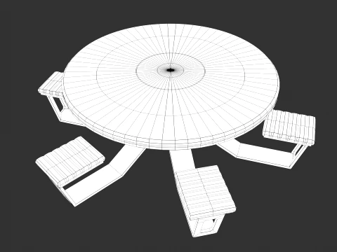 Lowpoly Scifi Table 3D Model
