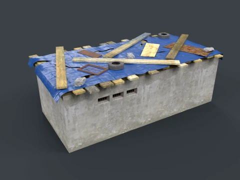 Lowpoly Shacks Collection 3D Model