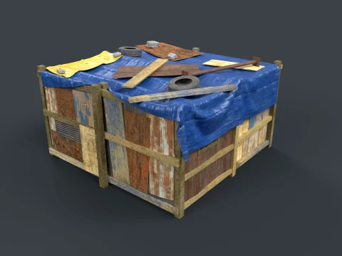 Lowpoly Shacks Collection 3D Model