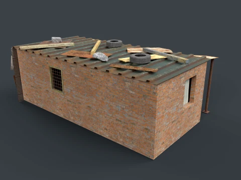 Lowpoly Shacks Collection 3D Model