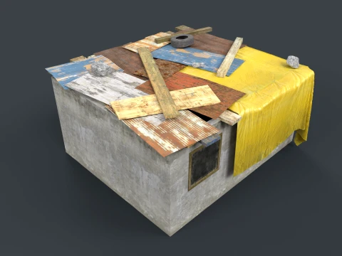 Lowpoly Shacks Collection 3D Model