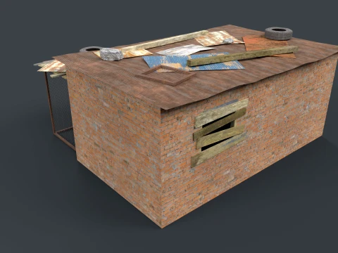 Lowpoly Shacks Collection 3D Model