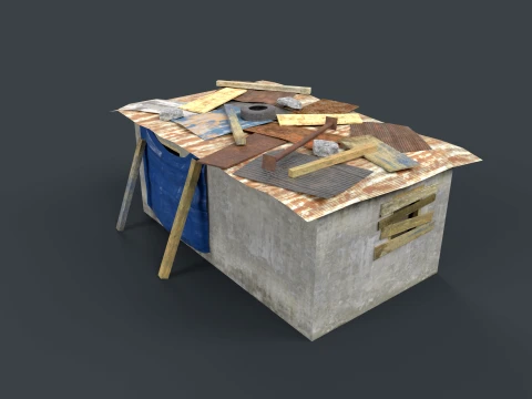 Lowpoly Shacks Collection 3D Model