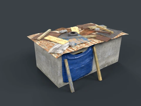Lowpoly Shacks Collection 3D Model