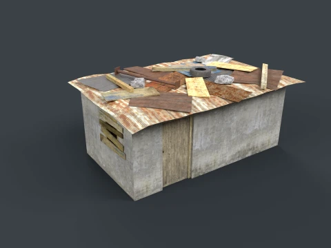 Lowpoly Shacks Collection 3D Model