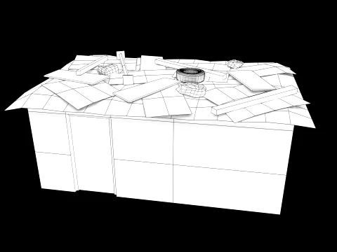 Lowpoly Shacks Collection 3D Model