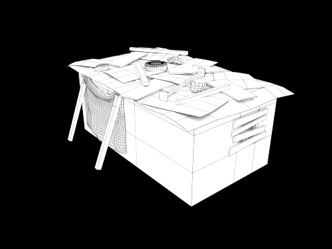 Lowpoly Shacks Collection 3D Model