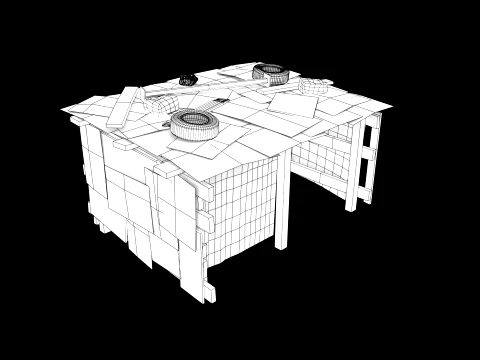 Lowpoly Shacks Collection 3D Model
