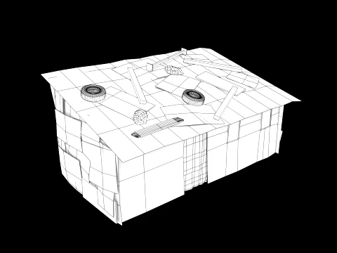Lowpoly Shacks Collection 3D Model