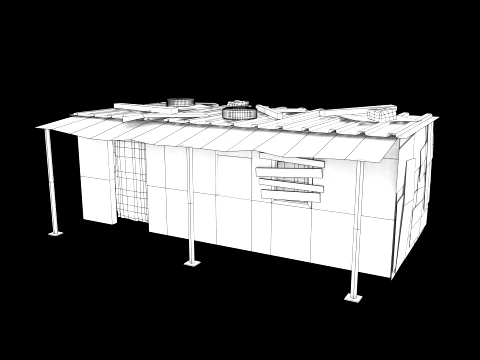 Lowpoly Shacks Collection 3D Model
