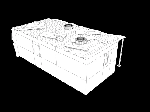 Lowpoly Shacks Collection 3D Model