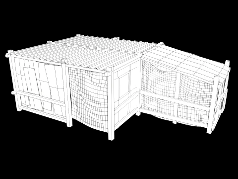 Lowpoly Shacks Collection 3D Model