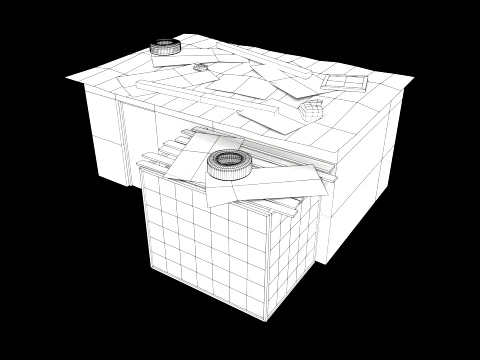 Lowpoly Shacks Collection 3D Model
