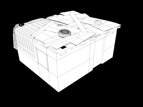 Lowpoly Shacks Collection 3D Model