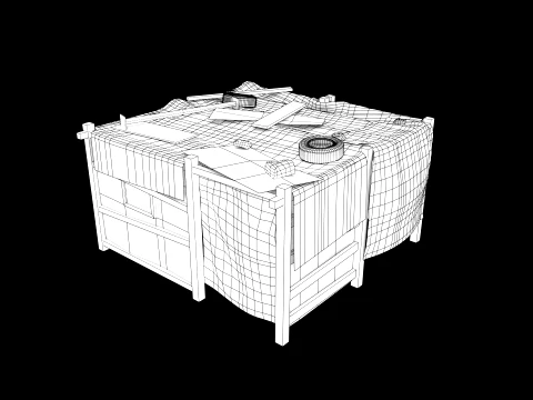 Lowpoly Shacks Collection 3D Model