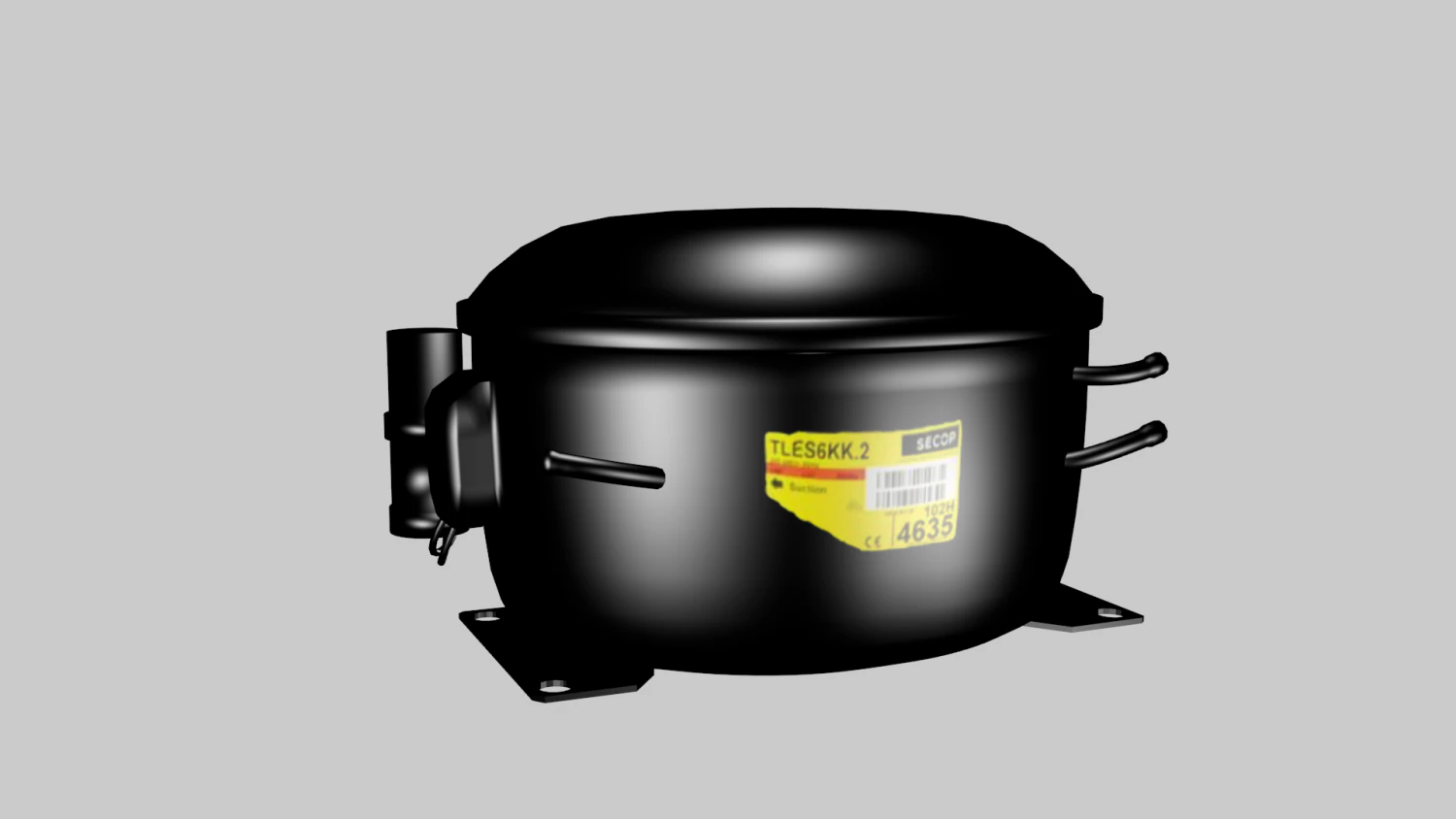 refrigeration compressor 3D Model .c4d .max .obj .3ds .fbx .stl .blend 