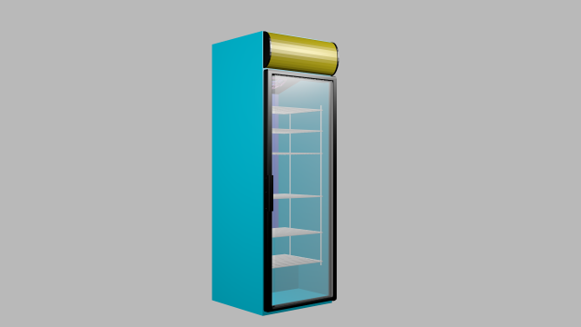 commercial refrigerator 3D Model .c4d .max .obj .3ds .fbx .stl .blend 