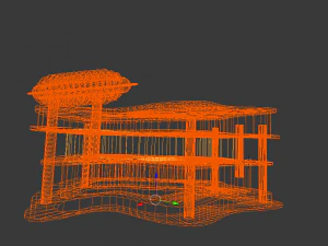 pavilion fast food 3D Model