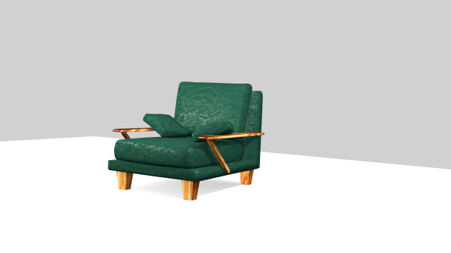 armchair 3D Model .c4d .max .obj .3ds .fbx .stl .blend 