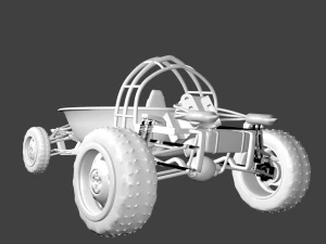 kąpiel w w&oacute;zku Model 3D