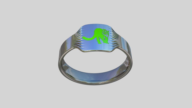 ring with a jaguar Modelo de Impressão 3D .c4d .max .obj .3ds .fbx .stl .blend 