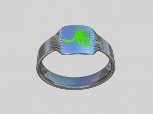 ring with a jaguar 3D Print Model