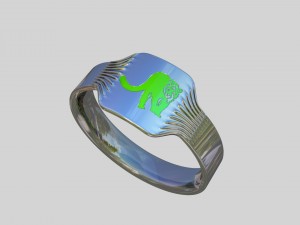 ring with a jaguar Modelo de Impressão 3D
