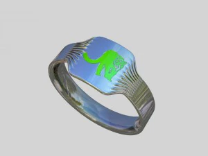 ring with a jaguar 3D Print Model