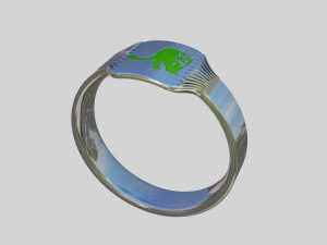 ring with a jaguar Modelo de Impressão 3D