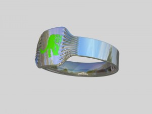 ring with a jaguar Modelo de Impressão 3D